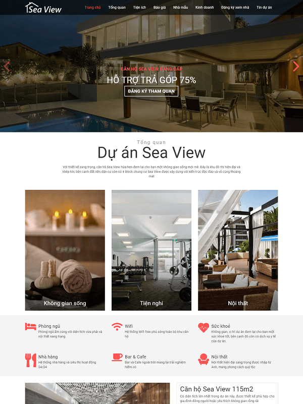 Sea view Landing Page