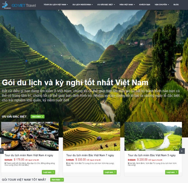 Thiết kế cập nhật thông tin chi tiết, minh bạch về các tour và địa điểm du lịch tại website